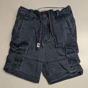 Abercrombie Kids Black Distressed Cargo Shorts
